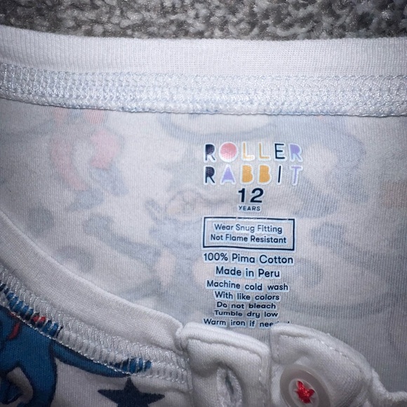 ROLLER RABBIT PAJAMA TOPS SET OF 2 size 12 - Picture 6 of 9